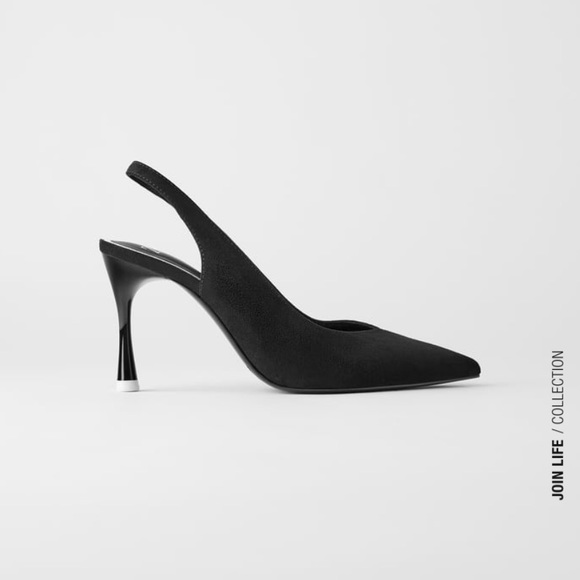 Zara Shoes - 💋💋 ZARA BLACK HEELED SLINGBACKS💋